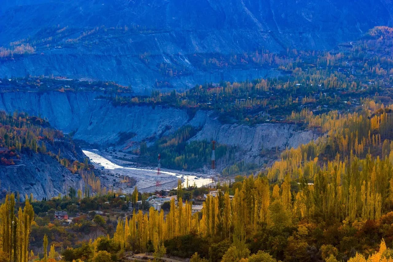 Karimabad terraces below Rakaposhi